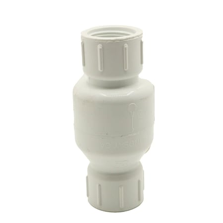 Thrifco Plumbing 1-1/2 Inch Threaded PVC Swing Check Valve 6415314